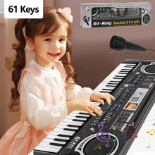 Load image into Gallery viewer, 61-Key Kids Electronic Piano Keyboard with Microphone - Portable Educational Toy