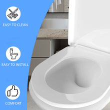 Load image into Gallery viewer, D-Type Toilet Seat Soft Closing Anti-Bacterial Hygienic - Removable Toilet Lid with 360° Rotation Hinge, Easy Install &amp; Cleaning