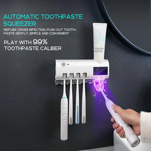 Solar UV Sterilizer! Wall Mount, Toothbrush, Paste Dispenser