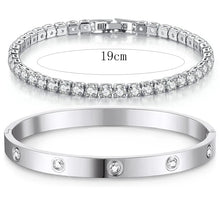 Load image into Gallery viewer, Stackable Gold Tennis Bracelets for Women 14K Gold Plated CZ Jewelry