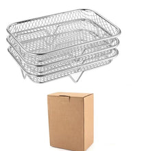 Load image into Gallery viewer, 3Layers Air Fryer Rack Stainless Steel Stackable Grill Food Dehydrator Basket Air Fryer Accessory  Cook Several Food in One Time
