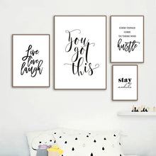 Load image into Gallery viewer, Black White Inspiring Text Art Canvas Prints Home Decor Gifts