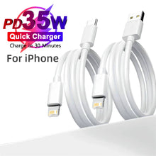 Load image into Gallery viewer, PD 35W USB Cable For iPhone 14 13 12 11 Pro Max 7 8 14 Plus XS XR Fast Charging USB C Cable Charger Date Wire Accessories