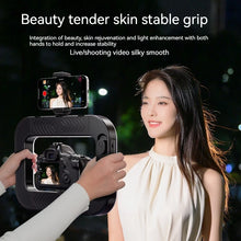 Load image into Gallery viewer, Three-color dimming, ring rabbit cage fill light selfie live broadcast photography light with Bluetooth selfie reverse charging