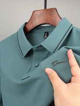 Load image into Gallery viewer, High end luxury brand fashion hot diamond short sleeve Advanced printed POLO shirt summer new Korean version men's lapel T-shirt