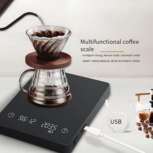 Load image into Gallery viewer, 2026 New Digital Kitchen Scale Drip Coffee Scale With Timer LED Display 2kg/0.1g Household Food Weight Scale with USB Charging