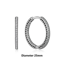 Load image into Gallery viewer, Original 925 Sterling Silver Earrings 2025 Stud Hoop Crystal Earings For Women Rose Gold Crown Heart Infinity Bee Earing Jewelry