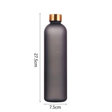 Load image into Gallery viewer, 1L Motivational Water Bottle | BPA-Free, Leakproof, Frosted Plastic for Sports &amp; Travel