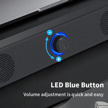 Load image into Gallery viewer, PC Soundbar – Wired &amp; Wireless Bluetooth USB Powered Speaker for TV, PC, Laptop, Gaming
