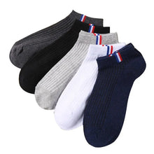 Load image into Gallery viewer, 5 Pairs Men&#39;s Boat Socks: Summer Breathable Sweat Absorbing Casual Blending