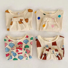 Load image into Gallery viewer, 2Pcs Summer Baby Pajamas Set - Loose, Short Sleeve, Boys &amp; Girls, Cool Home Wear