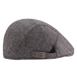 Men's Vintage Herringbone Newsboy Cap Autumn Spring Casual Gatsby Beret