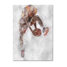 Load image into Gallery viewer, Football Basketball Poster Canvas Painting – Modern Sports Wall Art