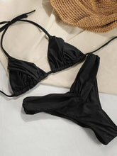 Load image into Gallery viewer, Sexy Folds Bikini Set Solid Micro Bikinis Women Swimsuit Female Triangle Swimwear Beach Wear Bathing Suit