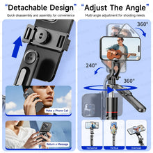 Load image into Gallery viewer, F16 Selfie Stick Tripod with 1708mm Long 8-Section Pole, Bluetooth Remote, 360° Rotation, 1/4 Interface, for Phone Camera Vlog