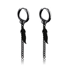 Load image into Gallery viewer, 1 Pairs Punk Stainless Steel Stud Earrings Black Earrings Set For Men Women Vintage Hip Hop Piercing Ear Jewelry