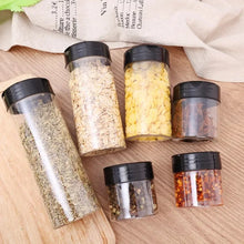 Load image into Gallery viewer, 1/12x Plastic Spice Jars with Shaker Lids Transparent Safety Plastic Bottles for Home Kitchen Storing Spices Seasoning Powders