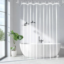 Load image into Gallery viewer, 1pc Waterproof Clear Shower Curtain with Bottom Magnets Lightweight Plastic Transparent Shower Curtain Liner for Bathroom
