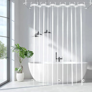 1pc Waterproof Clear Shower Curtain with Bottom Magnets Lightweight Plastic Transparent Shower Curtain Liner for Bathroom