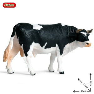Cute Farm Animals Milk Cow Cattle Calf Angus Bull OX Buffalo Model Action Figures Toy