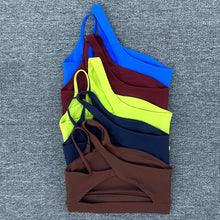 Load image into Gallery viewer, Women Shockproof Sport Bra Women's Beautiful Back Gym Sports Underwear Women Oblique Shoulder Straps Running Fitness Yoga Bra ﻿