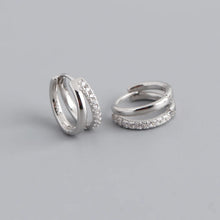 Load image into Gallery viewer, Fashion Stainless Steel Zircon Star Hoops Earrings For Women Vintage Crystal Zirconia Circle Earrings Punk Unisex Rock Jewelry