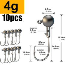 Load image into Gallery viewer, JYJ 1g 2g 3g 4g 5g 10g 20g 22g 25g 28g crank Jig head hook fishing hook head Jig lure hard bait soft worm jig hook for fishing