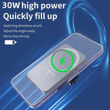 Load image into Gallery viewer, 30W Magnetic Car Wireless Charger For iPhone 15 14 13 12 Pro Max Mini Macsafe Car Phone Holder Stand Mount Fast Charging Station