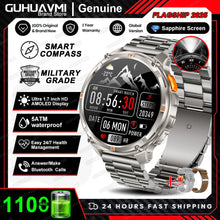 Load image into Gallery viewer, New T-REX3 Ultra 1100mAh Battery SmartWatch 10ATM Waterproof GPS Compass Flashlight 1.7" AMOLED HD Call Sports Smart Watch Men