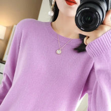Load image into Gallery viewer, Women Sweater O-neck Autumn Winter BasicPullover Warm Casual Pulls Jumpers Korean FashionSpring Knitwear Bottoming Shirt 2023
