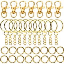 Load image into Gallery viewer, 70Pcs/Set Swivel Snap Hook and Key Rings with Chain Jump Rings Connectors for DIY Keychain Lanyard Jewelry Making Supplies