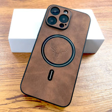 Load image into Gallery viewer, Luxury PU Leather Deer Case For iPhone 17 Air 16 15 14 13 12 11 Pro Max Plus 16E 15Pro 14Pro 13Pro Magsafe Wireless Charge Cover