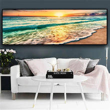Load image into Gallery viewer, Scandinavian Minimalist Wall Art - Nature Abstract Boat Landscape - Oil Painting Posters