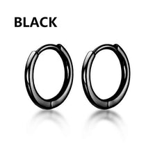 Load image into Gallery viewer, 1 Pairs Punk Stainless Steel Stud Earrings Black Earrings Set For Men Women Vintage Hip Hop Piercing Ear Jewelry