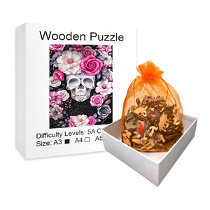 Wooden Skeleton Puzzle - Halloween Holiday Gift Interactive Toy