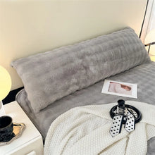 Load image into Gallery viewer, 2025 new solid color imitation rabbit plush adult pillowcase milk plush extended snowflake plush pillowcase, without pillow core