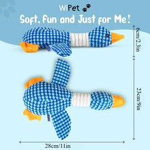 Load image into Gallery viewer, New blue goose dog toy cat toy pet toy double color goose tough bite chew plush sound toy plush toy pet supplies