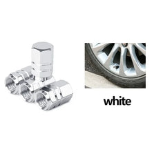Load image into Gallery viewer, Aluminum Alloy Car Tire Valve Caps Airdust Waterproof Tyre Rim Stem Cover for Automobiles Motorcycles Bikes 4Pcs