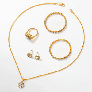 pc Luxury Watch Set! Necklace, Earrings, Bracelet, Ring