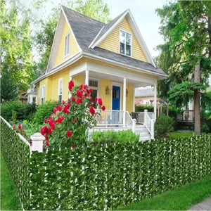 Artificial Ivy Hedge Green Leaf Fence Panels – Faux Privacy Fence Screen
