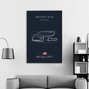 F1 International Track Circuit Canvas Painting – Wall Art