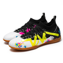 Load image into Gallery viewer, Professional Men's Indoor Flat Bottomed Football Shoes Adult Durable Comfortable Training Shoes Teenagers Non Slip Soccer Shoes