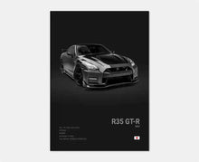 Load image into Gallery viewer, Black and White Japan Cars Luxury Super Sport Car Poster Aesthetic R34 Gtr 240sx Canvas Print for Wall Art Garage Room Decor