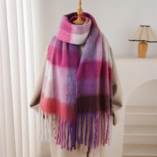 Load image into Gallery viewer, 2025 Winter Thick Warm Scarf Women Cashmere Shawl and Wraps Pashmina Neckerchief Bufanda Female Rainbow Hairy Tessel Echarpe New
