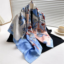 Load image into Gallery viewer, 90*90Cm Square Scarf Twill Silk Feeling Women Head Shawls and Wraps Luxury Hair Tree Print Neck Scarves Hijab Bandana Pashmina