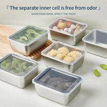 Load image into Gallery viewer, Stainless Steel Food Storage Container with Lid - Airtight Fresh-Keep Box for Fridge | Small Thickened Kitchen Organizer