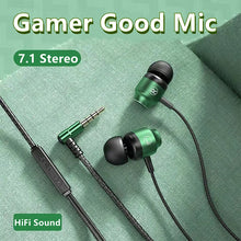 Load image into Gallery viewer, Metal Magnetic Gaming Earbuds 90° L Elbow Digital Type-C/3.5MM AUX 9D Surround HIFI Heavy Bass Music Headset For Samsung Android