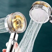 Load image into Gallery viewer, 360 Rotating Pressurized Shower Head: Turbo Twin Propeller Fan, Water Saving