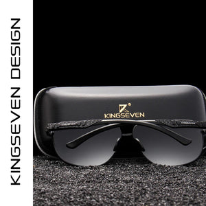 KINGSEVEN Polarized Sunglasses: Vintage Aluminum Mirror Lens Eyewear
