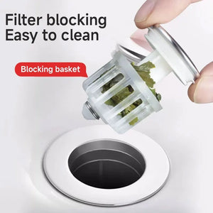 Universal Pop-up Drain Filter Sink Strainer Stopper Bathroom Kitchen Plug